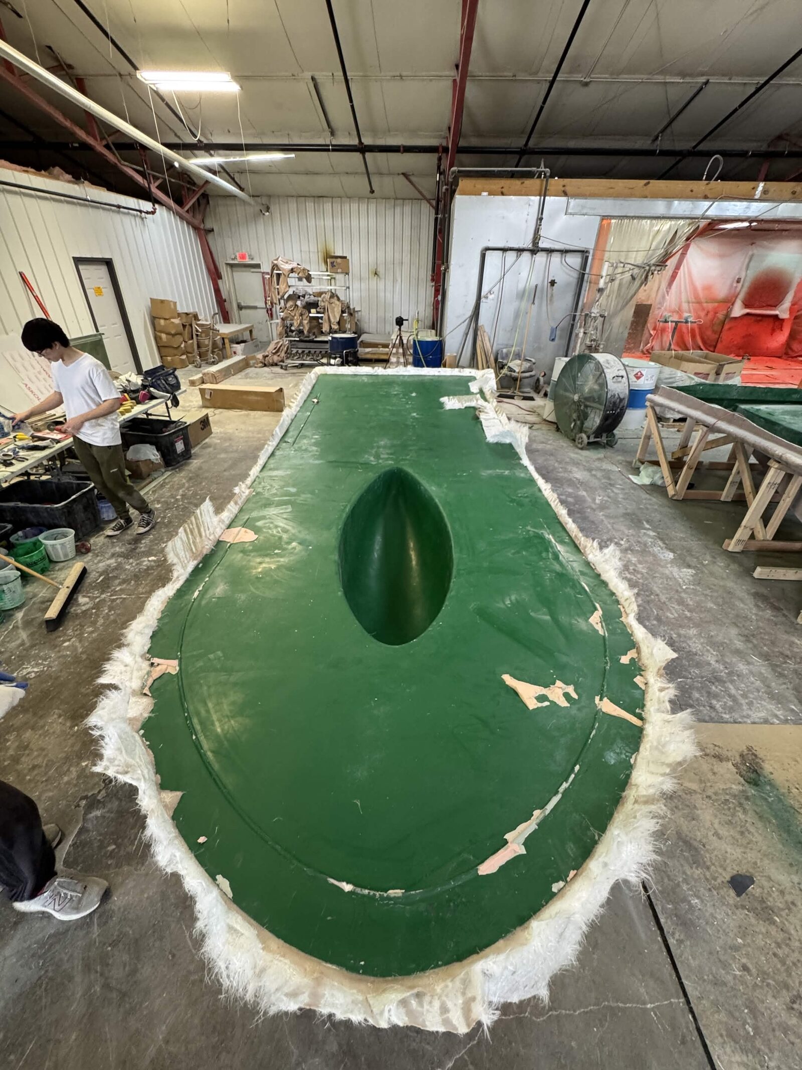 One piece top shell negative mold with canopy recess