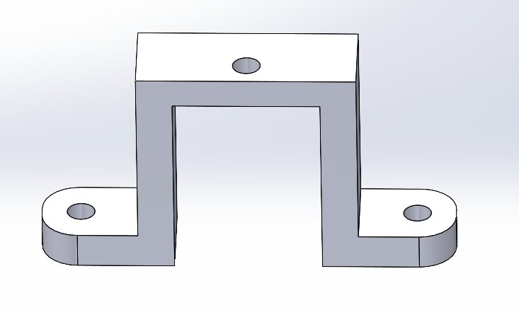 CAD of the U-bracket that resists servo reaction torque