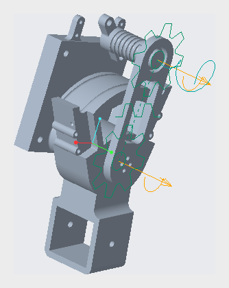 Creo model of the capstan drive mechanism
