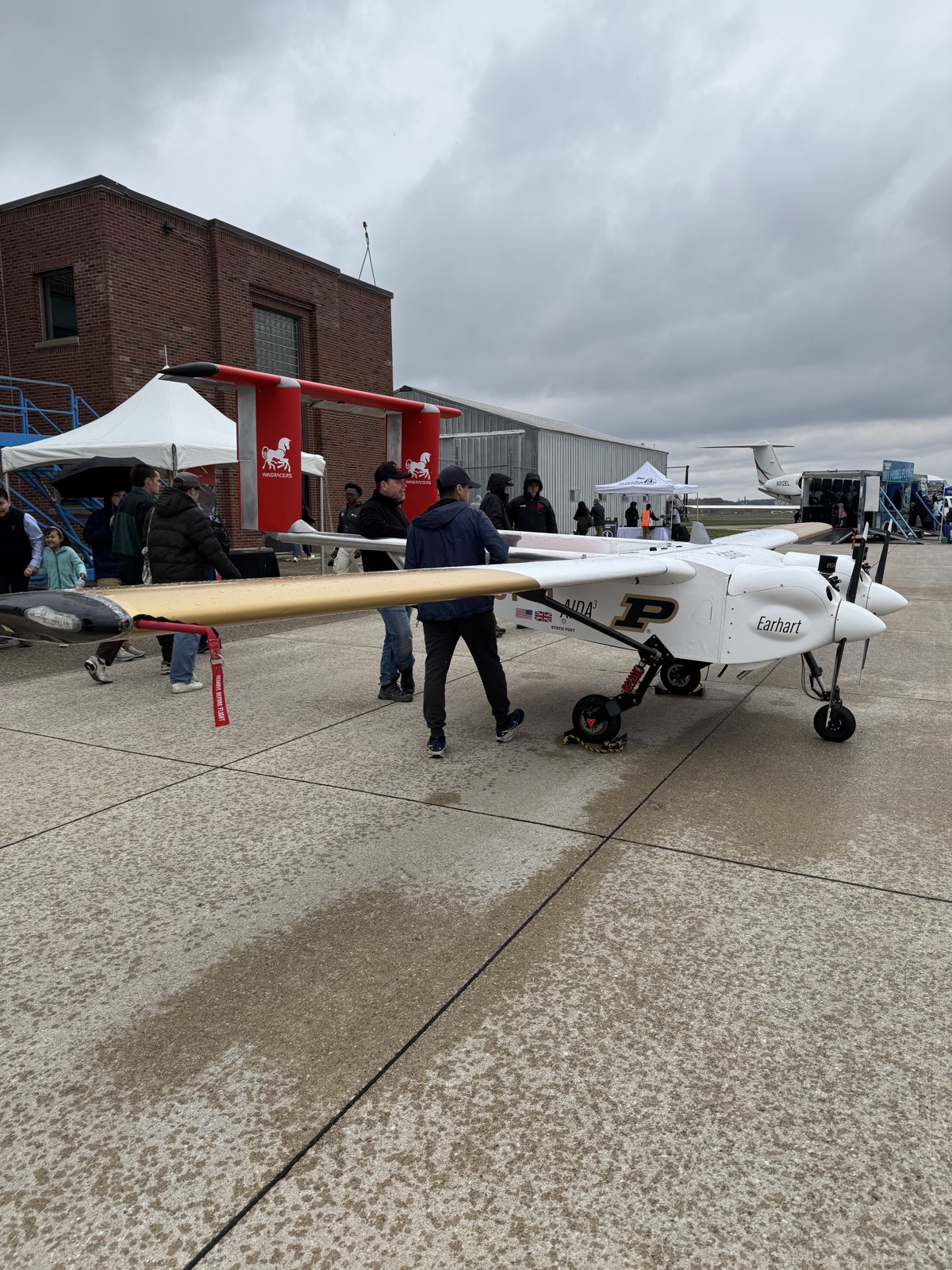 The Windracers ULTRA, named Earhart, parked on the ramp